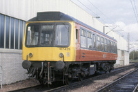 Class 107 DMU at Corkerhill depot