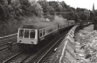 Class 107 DMU at Princes Street Gardens