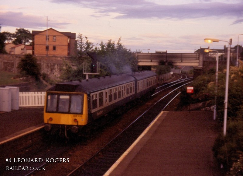 Class 107 DMU at Inverkeithing