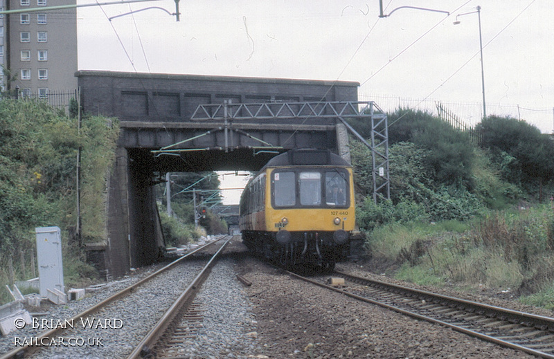 Class 107 DMU at Garscadden