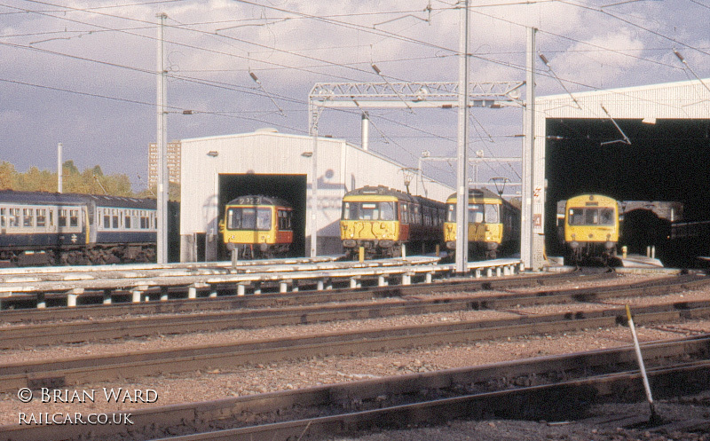 Class 107 DMU at Corkerhill depot