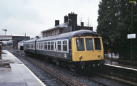 Class 108 DMU at Abergavenny