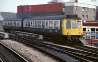 Class 108 DMU at Cardiff Central