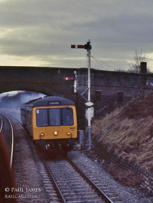 Class 108 DMU at Crewe Bank