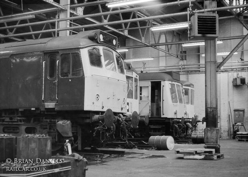 Class 108 DMU at Longsight depot