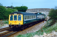 Class 116 DMU at Hawkeridge Jn, Westbury