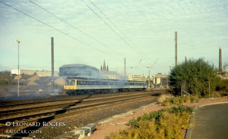 Class 117 DMU at Haymarket depot