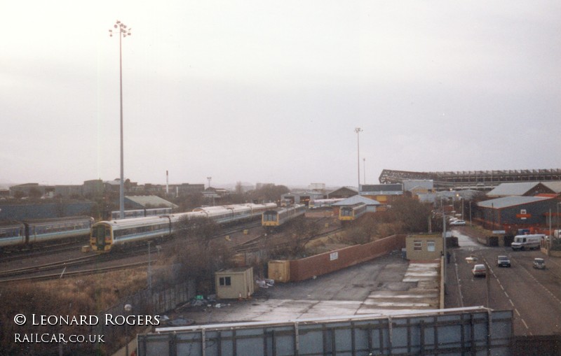 Class 117 DMU at Haymarket depot