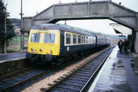 Class 120 DMU at Maiden Newton