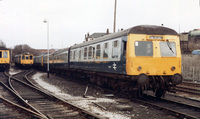 Class 120 DMU at Newton Heath depot