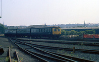 Class 120 DMU at Haymarket depot