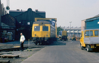 Class 120 DMU at Haymarket depot