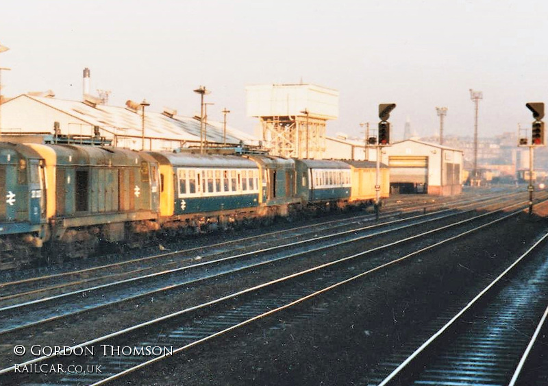 Class 120 DMU at Haymarket depot