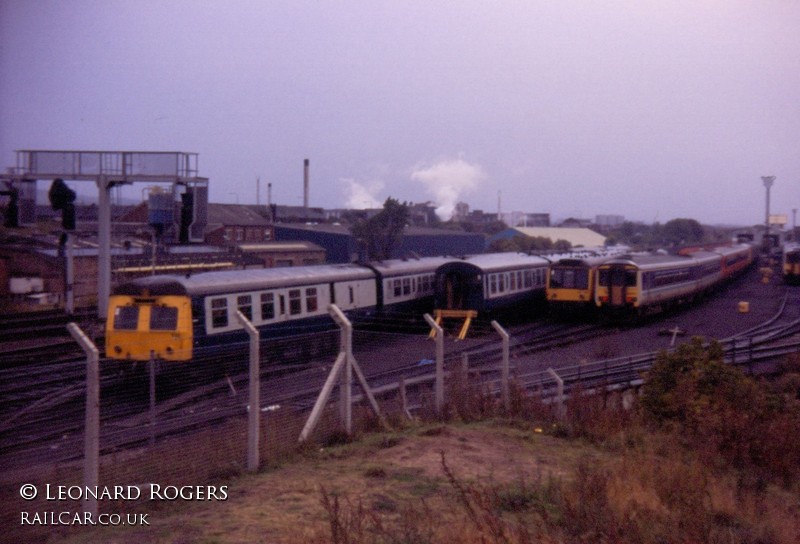 Class 120 DMU at Haymarket depot