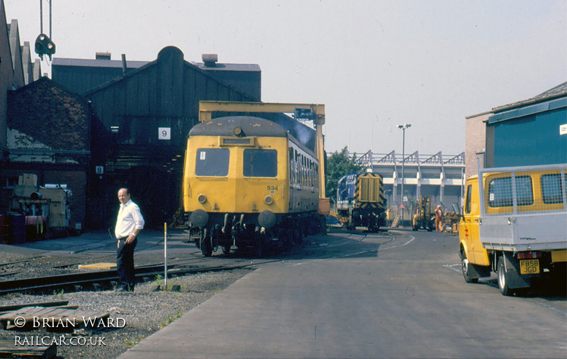 Class 120 DMU at Haymarket depot