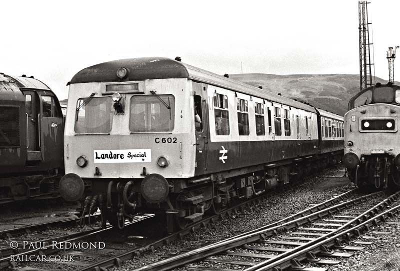 Class 120 DMU at Landore depot