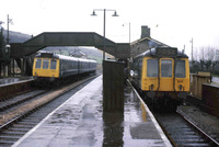 Class 121 DMU at Maiden Newton