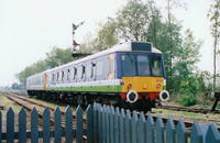 Class 121 DMU at Wootton Broadmead Crossing