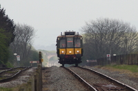 121 DMU approaching Quainton Road