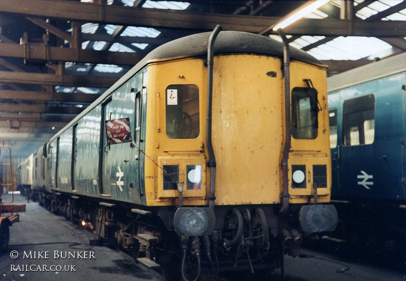 Class 128 DMU at Longsight depot