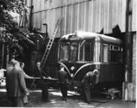 Ac cars railbus at Taggs Island Factory