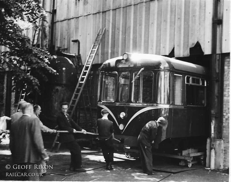 Ac cars railbus at Taggs Island Factory