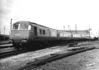 Blue pullman at Old Oak Common depot