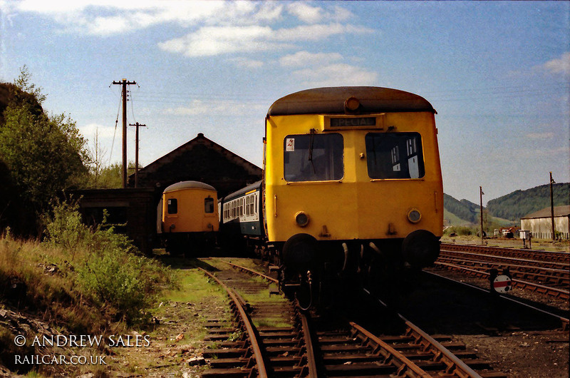Class 120 DMU at Machynlleth depot