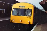 Class 101 DMU at Rotherham Central