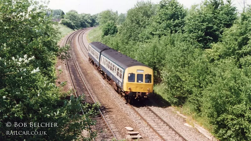 Class 101 DMU at approaching Leamington Spa