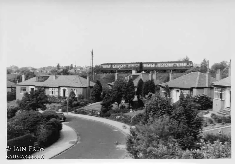 Class 101 DMU at Between Giffnock and Clarkston