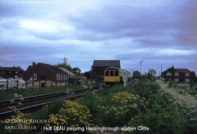 Class 104 DMU at Hemingbrough, Cliffe