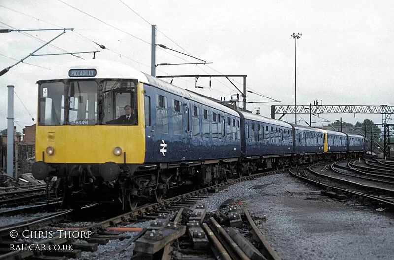 Class 104 DMU at Longsight depot