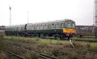 Class 105 DMU at Stratford depot