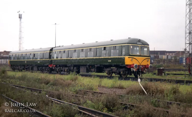 Class 105 DMU at Stratford depot