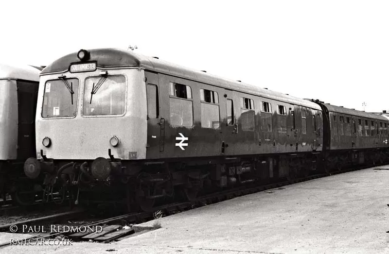 Class 105 DMU at Stratford depot