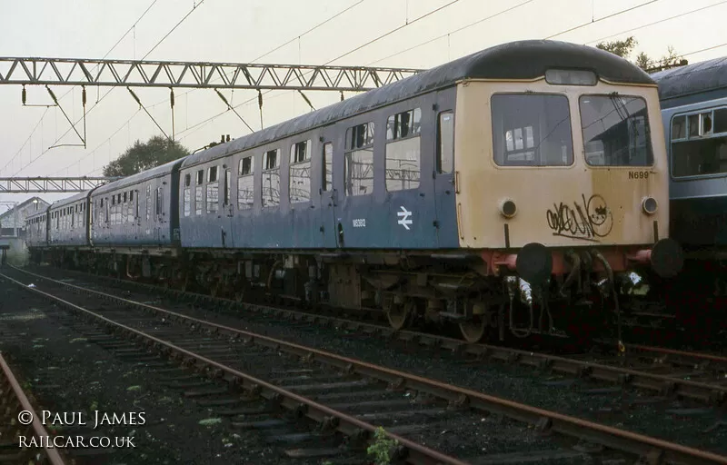 Class 105 DMU at Crewe Carriage Sidings