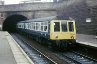 Class 107 DMU at Haymarket