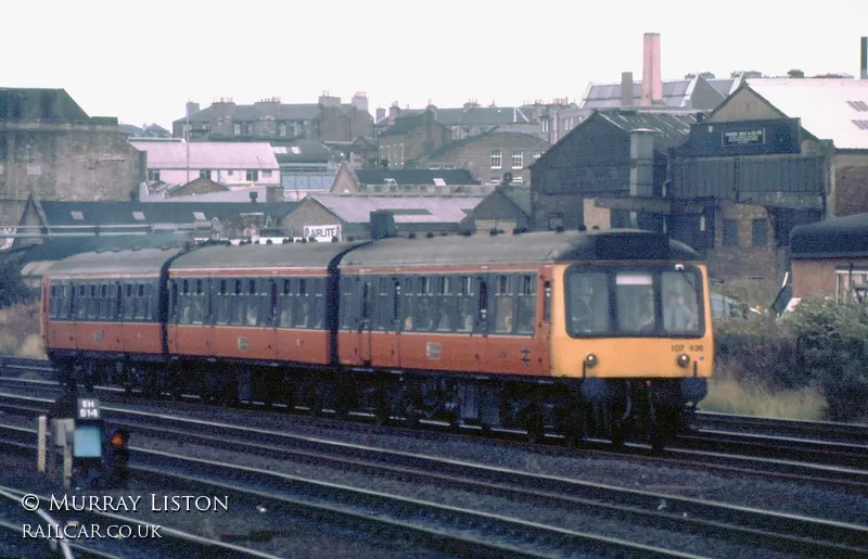 Class 107 DMU at Haymarket