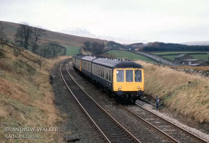 Class 108 DMU at Grisedale Crossing, just north of Garsdale