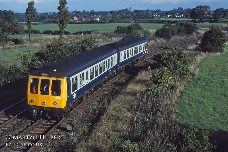 Class 108 DMU at Farington Curve