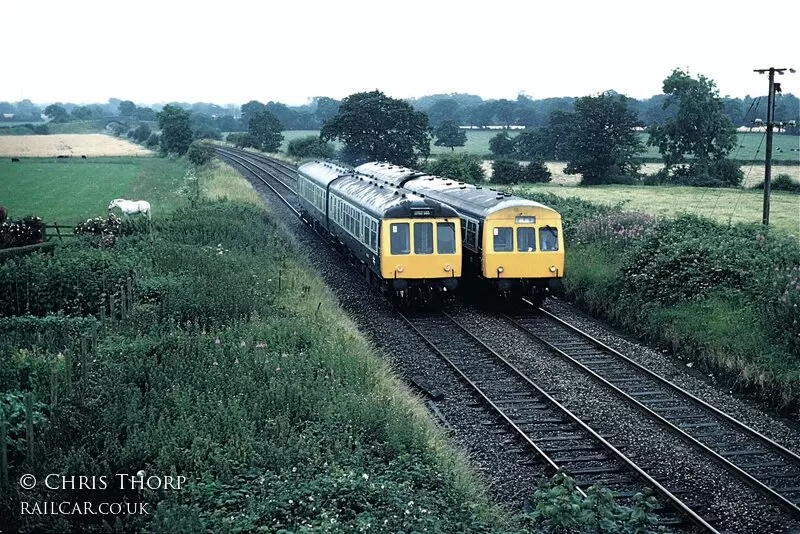 Class 108 DMU at near Ashley