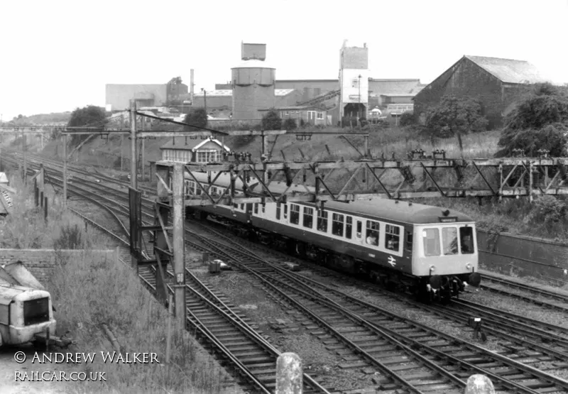 Class 114 DMU at Woodburn Junction