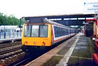 Class 117 DMU at Kensington Olympia