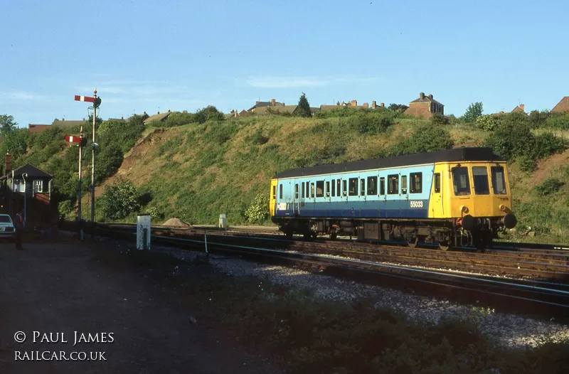 Class 121 DMU at Worcester Tunnel Junction