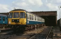 Class 124 DMU at Longsight depot