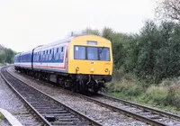 Class 101 DMU at Rectory Lane Crossing