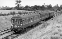 Class 104 DMU at Broughton Astley