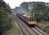 Class 104 DMU at Heysham Moss