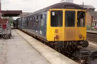 Class 104 DMU at Bedford St Johns